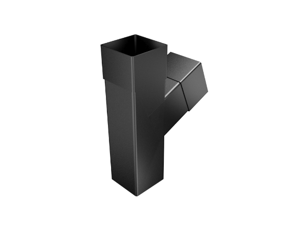 63mm Sq (Rad Edge) Swaged Y-Junction 112.5°