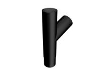 76mm Dia Flush Joint Y-Junction 112.5°