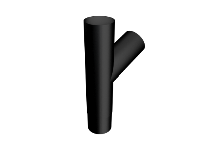 76mm Dia Flush Joint Y-Junction 112.5°