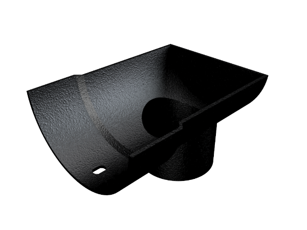 150mm Cast Half Round 101mm Dia Stopend Outlet (Ext)