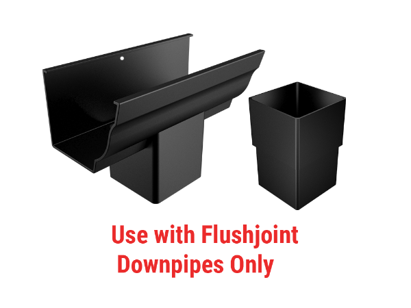 100x75mm Vintage Ogee 76mm Sq Flush Joint Outlet - D/Fix