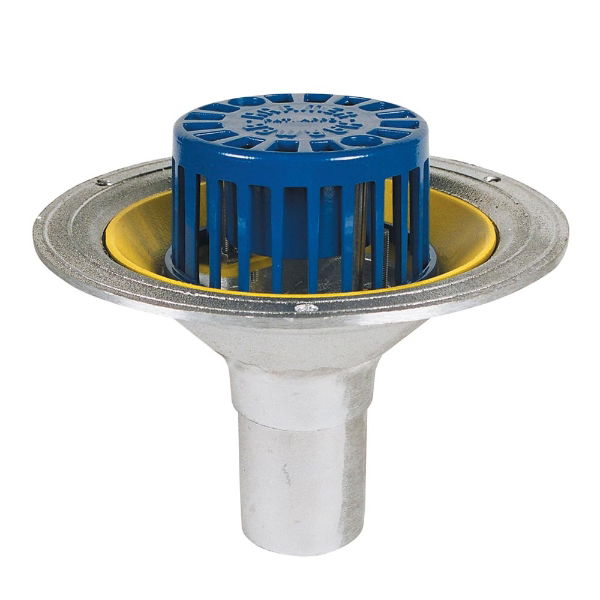 Harmer Anti Vortex Vertical Spig Outlet-Dome Grate-100mm Dia