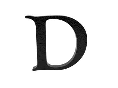 Cast Motif Letter D