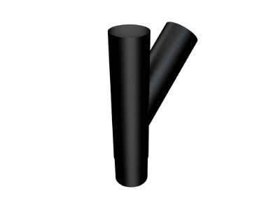 101mm Dia Flush Joint Y-Junction 135°