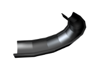 125mm Beaded Half Round Gutter Facetted Radius 1.00m